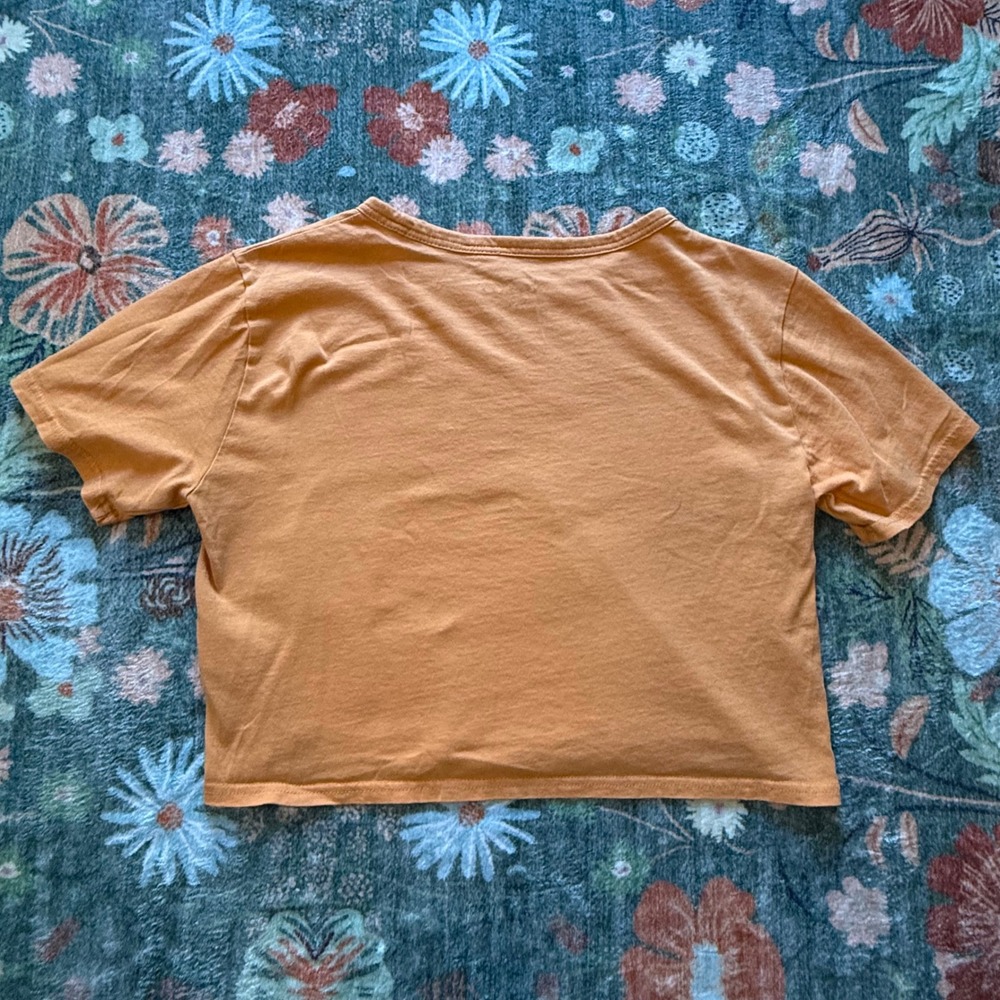 Everlane Organic Cotton Box-Cut Tee‎ Orange Short Sleeve Crop Top S - Picture 6 of 6